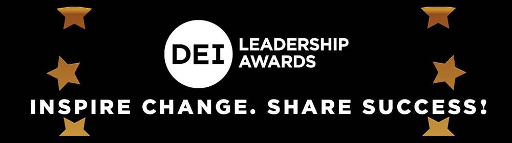 One man and two women accepting award