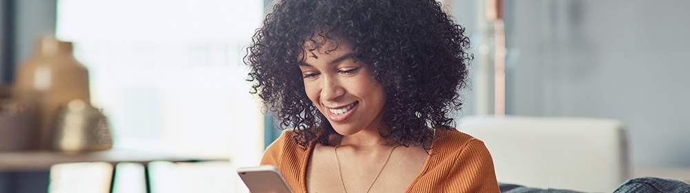 Woman on smart phone