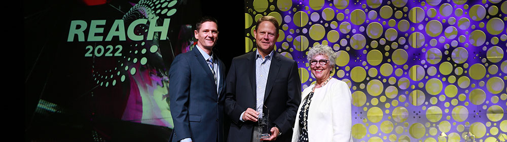 image of Keith Sultemeier receiving Social Impact Award