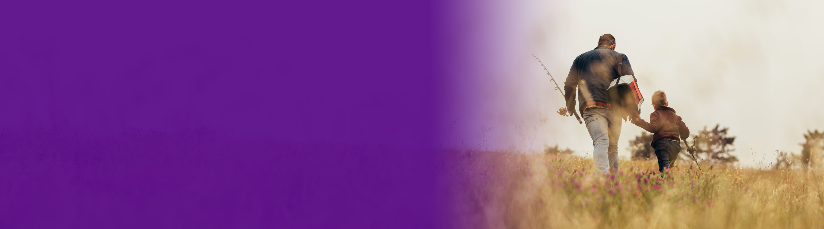 father and son fishing